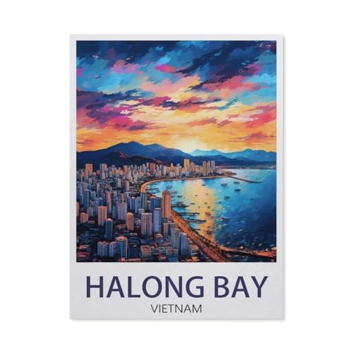Klassisches Puzzle aus Holz, Halongbeere, Vietnam, See, Erwachsene, Kinder, Geschenk, moderne Dekoration, Festival, Basteln, Geschenk, 1000 Stück (75 x 50 cm) -DW6 von YYHMKBYY