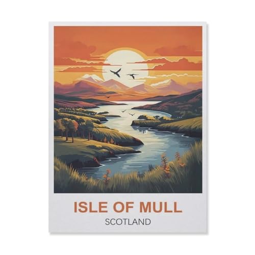 Klassisches Puzzle aus Papier, Insel Schottland, Erwachsene und Kinder, Geschenk, moderne Dekoration, Festival, Basteln, Geschenk, 1000 Stück (38 x 26 cm) - ER36 von YYHMKBYY
