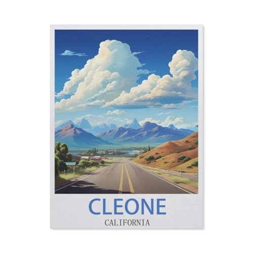 Klassisches Puzzle für Erwachsene, 1000 Teile, Landschaft, Holzpuzzle, Cleone, Kalifornien, DIY, Weihnachtsgeschenke, Dekoration zu Hause (75 x 50 cm), -DL78 von YYHMKBYY