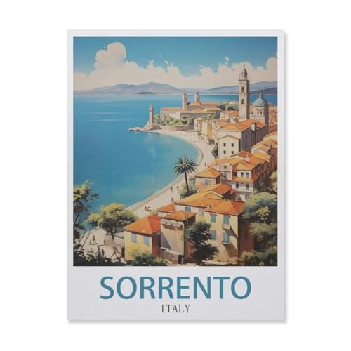 Klassisches Puzzle für Erwachsene, 1000 Teile, Landschaft, Holzpuzzle, Sorrento, Italien, Küste, DIY, Sammlerobjekte, moderne Heimdekoration (75 x 50 cm) -DT83 von YYHMKBYY