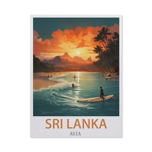 Klassisches Puzzle für Erwachsene, 1000 Teile, Landschaft, Holzpuzzle, Sri Lanka, DIY, Sammlerstücke, moderne Heimdekoration (75 x 50 cm) - EU33 von YYHMKBYY