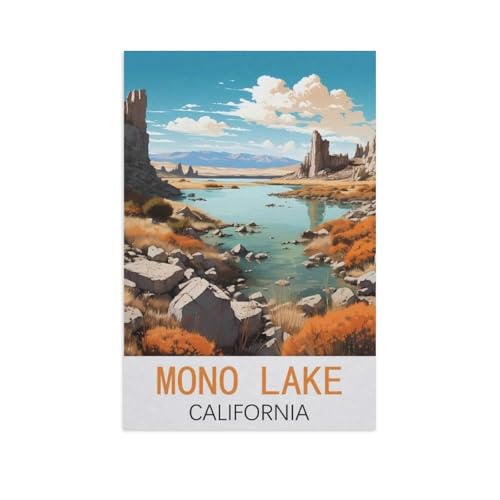 Klassisches Puzzle für Erwachsene, 1000 Teile, Landschaft, Papierpuzzle, Monosee, Kalifornien, DIY, Weihnachtsgeschenke, Heimdekoration (50 x 70 cm) - FN99 von YYHMKBYY