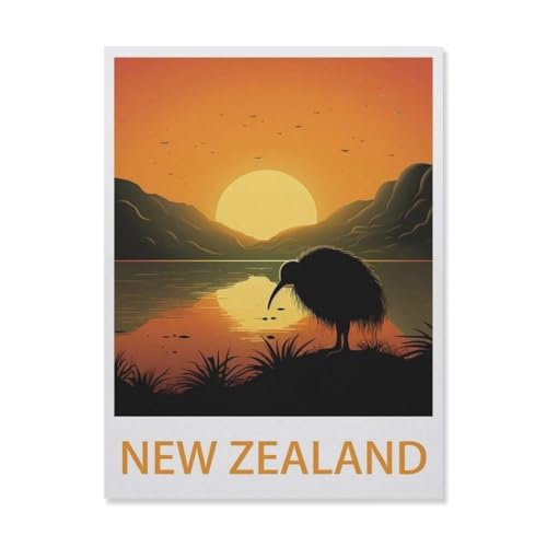 Klassisches Puzzle für Erwachsene, 1000 Teile, Landschaft, Papierpuzzle, Neuseeland, DIY, Weihnachtsgeschenke, Heimdekoration (50 x 70 cm), EG88 von YYHMKBYY