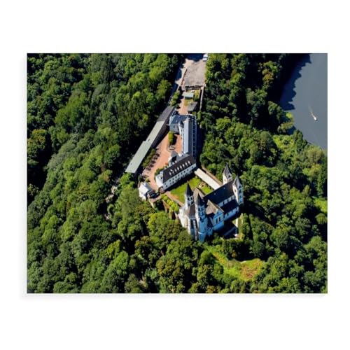 Kloster Arnstein an der Lahn bei Seelbach，1000 Teile, Puzzle Aus Holz Für Erwachsene Und Kinder Ab 12 Jahren, Lernspielzeug（75x50cm）-AX95 von YYHMKBYY