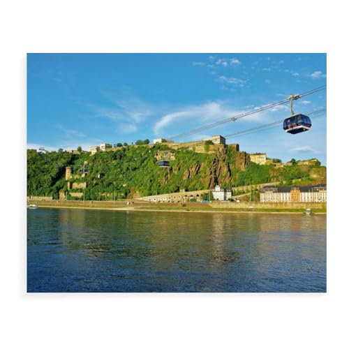 Koblenz，Für Erwachsene Familie Stress Relief Puzzle Spielzeug - Familie Spaß Herausforderung Spielzeug - 1000 Teile Puzzle（38x26cm）-AW87 von YYHMKBYY