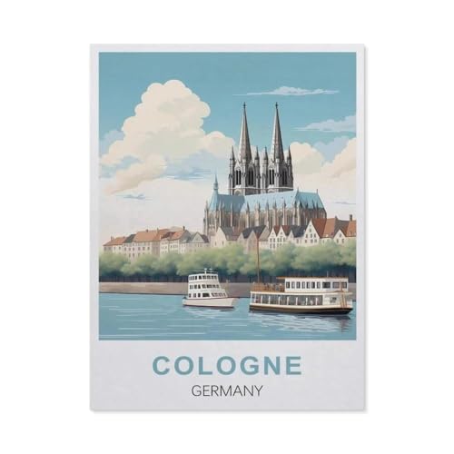 Köln, Deutschland，Papier Landscape Puzzle, Jigsaw Puzzles 1000 Pieces, for Adult Kids Decompression Puzzle Nice Gifts（50x70cm）-DX68 von YYHMKBYY