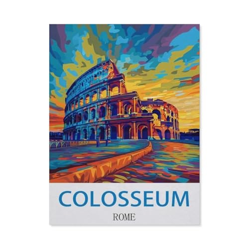 Kolosseum in Rom，1000 Stück Erwachsene Holz Landschaft Puzzles Für Kinder Lernspielzeug Geschenke（75x50cm）-CI66 von YYHMKBYY
