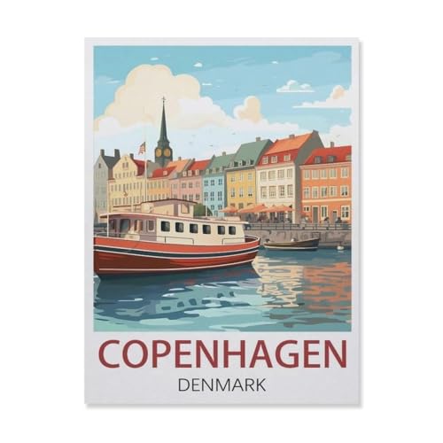 Kopenhagen Dänemark，Puzzles, 1000-teiliges Puzzle Für Erwachsene Und Kinder Ab 10 Jahren（75x50cm）-DM59 von YYHMKBYY