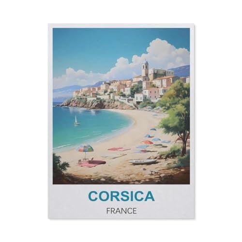 Korsika, Frankreich，Puzzle 1000 Teile Holz Puzzle Geeignet Für Erwachsene Kinder Familien Stressabbau Puzzlespiele（75x50cm）-DX66 von YYHMKBYY