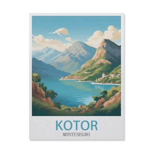 Kotor, Montenegro, Berg，Puzzle 1000 Teile Papier Puzzle Geeignet Für Erwachsene Kinder Familien Stressabbau Puzzlespiele（50x70cm）-DS52 von YYHMKBYY