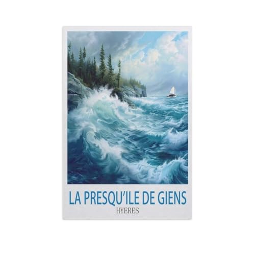 La Presqu'île de Giens Hyères，Puzzles 1000 Teile für Erwachsene, Klassische Puzzle Jungen Mädchen Puzzle für Kinder Teenager Lernspiel Spielzeug（38x26cm）-GA59 von YYHMKBYY