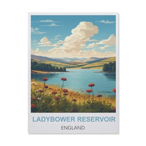 Ladybower Reservoir England，Holz Puzzle 1000 Teile Spielzeug Für Erwachsene Dekompressionsspiel（75x50cm）-EQ82 von YYHMKBYY