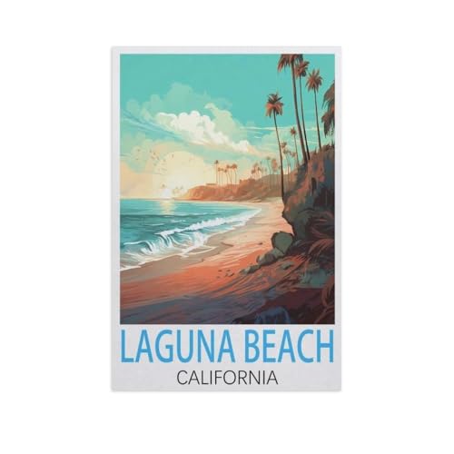 Laguna Beach Kalifornien，Puzzle 1000 Teile Holz Puzzle Geeignet Für Erwachsene Kinder Familien Stressabbau Puzzlespiele（75x50cm）-FS60 von YYHMKBYY
