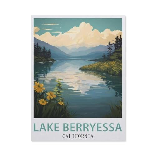 Lake Berryessa Kalifornien，Puzzle 1000 Teile Holz Puzzle Geeignet Für Erwachsene Kinder Familien Stressabbau Puzzlespiele（75x50cm）-EY80 von YYHMKBYY