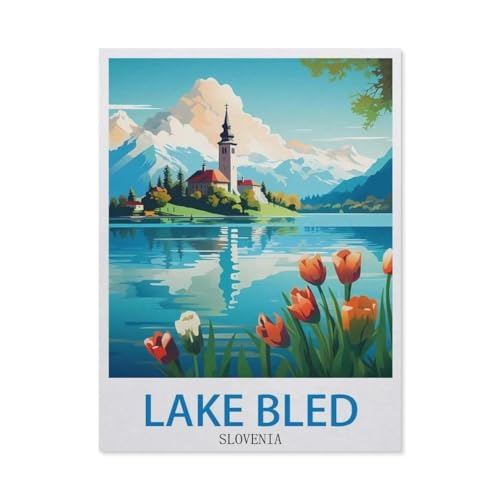 Lake Bled, Slowenien，Puzzles, 1000-teiliges Puzzle Für Erwachsene Und Kinder Ab 10 Jahren（75x50cm）-DZ6 von YYHMKBYY