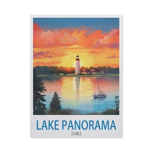 Lake Panorama, Iowa，Puzzles, 1000-teiliges Puzzle Für Erwachsene Und Kinder Ab 10 Jahren（38x26cm）-EE10 von YYHMKBYY