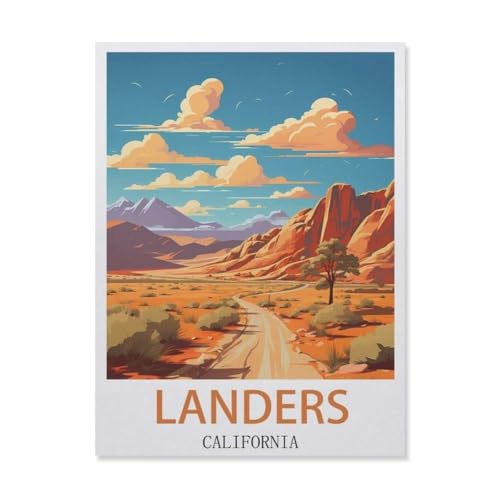 Landers, Kalifornien，Puzzles 1000 Teile für Erwachsene, Klassische Puzzle Jungen Mädchen Puzzle für Kinder Teenager Lernspiel Spielzeug（38x26cm）-DM58 von YYHMKBYY