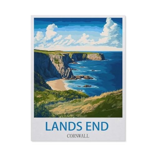 Lands End Cornwall, Puzzle 1000 Teile für Erwachsene, klassisches Puzzle, Kinderpuzzle, herausfordernde und schwierige Puzzles für Erwachsene und Jugendliche (50 x 70 cm), FB52 von YYHMKBYY