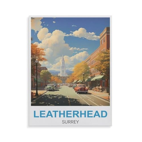 Leatherhead Surrey，1000 Teile Puzzles, Papier Craft, Hochwertiges Modernes Puzzle, DIY, Für Erwachsene Und Kinder Ab 12 Jahren（38x26cm）-GT90 von YYHMKBYY