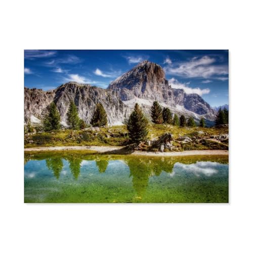 Lech Limedes - Tofane de Rozes - Ampezzaner Dolomiten，1000 Teile Puzzle Erwachsene Dekompressionsspielzeug Erwachsene Ideales Pädagogisches Puzzle Erwachsene Spiele Geschenk（50x70cm）-AP74 von YYHMKBYY