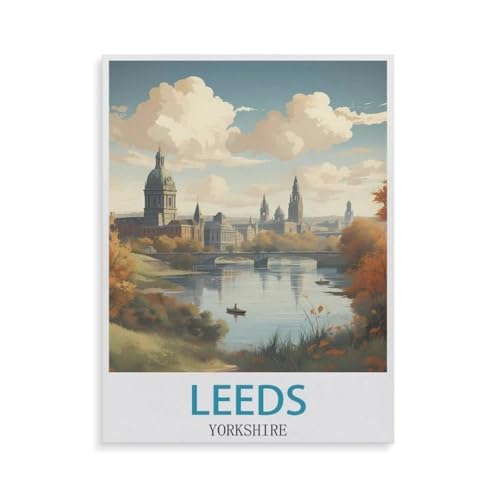 Leeds Yorkshire，1000 Teile Puzzles, Holz Craft, Hochwertiges Modernes Puzzle, DIY, Für Erwachsene Und Kinder Ab 12 Jahren（75x50cm）-GU53 von YYHMKBYY