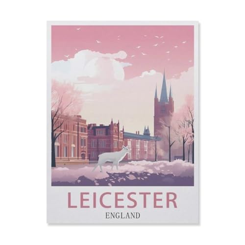 Leicester England, Puzzle, 1000 Teile, Holzpuzzle, geeignet für Erwachsene, Kinder, Familien, Stressabbau, Puzzle-Spiele (75 x 50 cm), DQ92 von YYHMKBYY