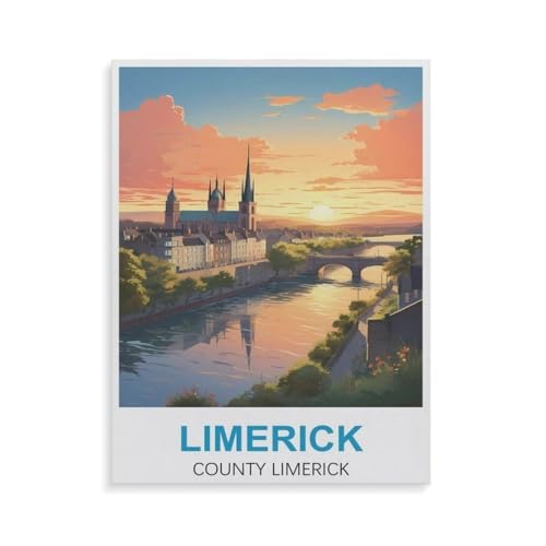 Limerick County Limerick，1000 Teile, Puzzle Aus Holz Für Erwachsene Und Kinder Ab 12 Jahren, Lernspielzeug（75x50cm）-GS65 von YYHMKBYY