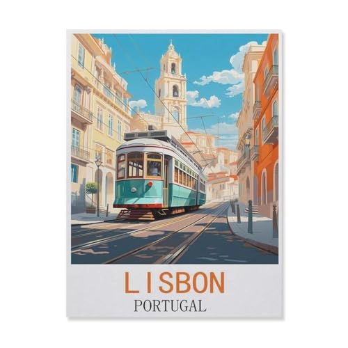 Lissabon Portugal，Puzzles, 1000-teiliges Puzzle Für Erwachsene Und Kinder Ab 10 Jahren（38x26cm）-FJ75 von YYHMKBYY