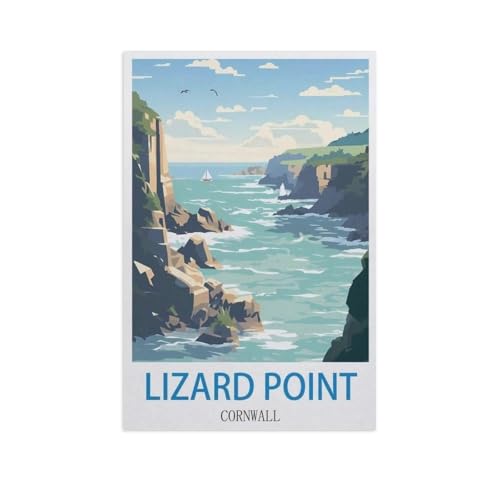 Lizard Point, Cornwall，1000 Stück Erwachsene Papier Landschaft Puzzles Für Kinder Lernspielzeug Geschenke（38x26cm）-FZ26 von YYHMKBYY