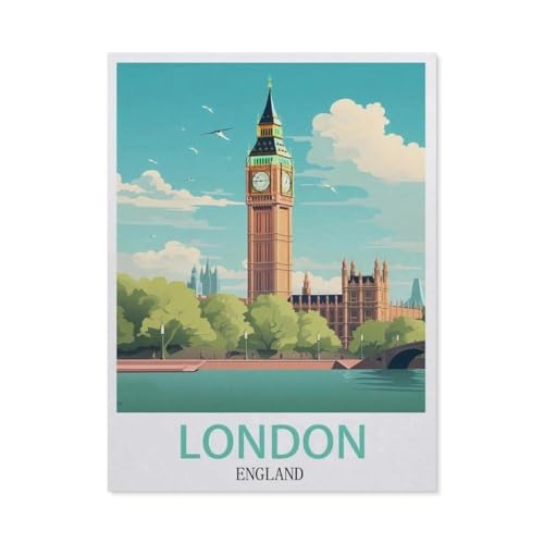 London, England，Puzzles 1000 Teile für Erwachsene, Klassische Puzzle Jungen Mädchen Puzzle für Kinder Teenager Lernspiel Spielzeug（38x26cm）-EO44 von YYHMKBYY