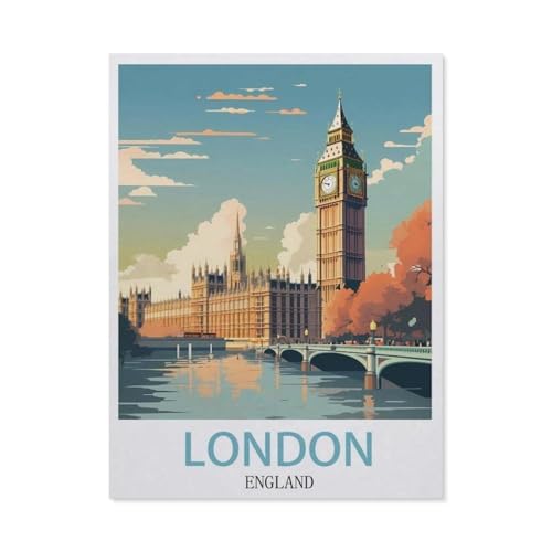 London, England，Puzzles 1000 Teile für Erwachsene, Klassische Puzzle Jungen Mädchen Puzzle für Kinder Teenager Lernspiel Spielzeug（75x50cm）-DK39 von YYHMKBYY