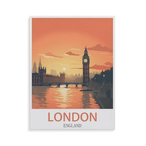 London England，1000 Teile Puzzles Für Erwachsene,Holz Puzzle - Verringerter Druck Schwieriges Unmögliche Puzzle Für 12+ Kinder（75x50cm）-GT29 von YYHMKBYY