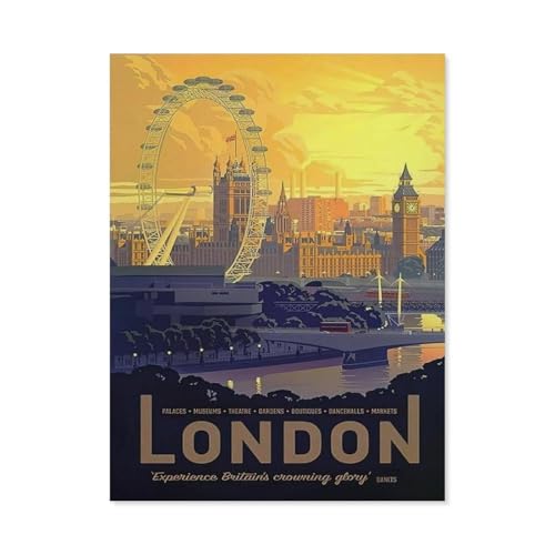London – England，Puzzle 1000 Teile Holz Puzzle Erwachsene Kinder Lernspielzeug Familie Dekompressionsspiel（75x50cm）-BL82 von YYHMKBYY