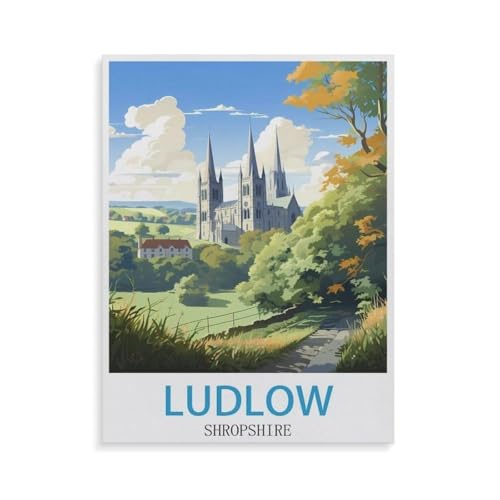 Ludlow Shropshire，1000 Teile Papier Puzzle,einzigartiges Puzzle, Geschenk Für Erwachsene,Familienspiel,Herausforderungsaktivität（38x26cm）-GS88 von YYHMKBYY