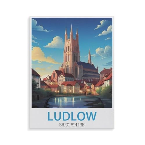 Ludlow Shropshire，Für Erwachsene Familie Stress Relief Puzzle Spielzeug - Familie Spaß Herausforderung Spielzeug - 1000 Teile Puzzle（50x70cm）-GS62 von YYHMKBYY