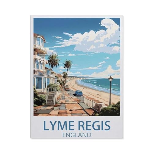 Lyme Regis England，3D Puzzle 1000 Stück, Holz Montiert DIY Puzzle Montage Spielzeug Für Kinder, Holz Puzzle Holz Geschenk（75x50cm）-BR73 von YYHMKBYY