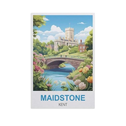Maidstone Kent，Puzzles 1000 Teile für Erwachsene, Klassische Puzzle Jungen Mädchen Puzzle für Kinder Teenager Lernspiel Spielzeug（75x50cm）-GK14 von YYHMKBYY