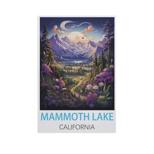 Mammoth Lake Kalifornien，1000 Stück Erwachsene Holz Landschaft Puzzles Für Kinder Lernspielzeug Geschenke（75x50cm）-FR93 von YYHMKBYY