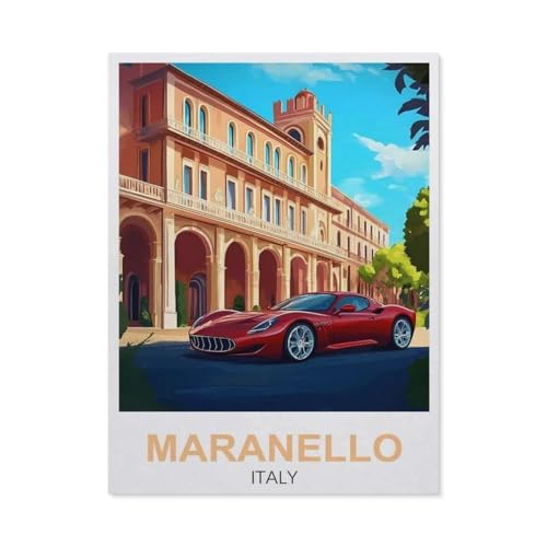 Maranello Italien，1000 Stück Erwachsene Holz Landschaft Puzzles Für Kinder Lernspielzeug Geschenke（75x50cm）-FC51 von YYHMKBYY