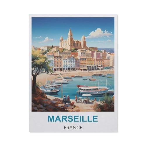 Marseille, Frankreich，Puzzle 1000 Teile,Intellektuelle Entwicklung Pädagogisches Nach Hause Interessante Dekompression Brain Challenge Puzzle Für Jugendliche Kinder（50x70cm）-DJ4 von YYHMKBYY
