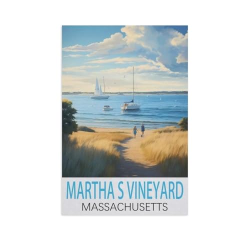 Martha S Vineyard Massachusetts，Puzzle 1000 Teile Holz Puzzle Geeignet Für Erwachsene Kinder Familien Stressabbau Puzzlespiele（75x50cm）-FR87 von YYHMKBYY