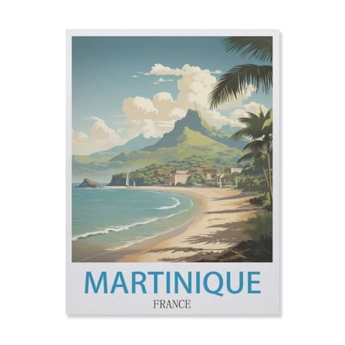 Martinique Frankreich，Puzzles 1000 Teile für Erwachsene, Klassische Puzzle Jungen Mädchen Puzzle für Kinder Teenager Lernspiel Spielzeug（50x70cm）-GL60 von YYHMKBYY