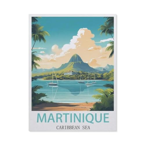 Martinique Meer Karibik, 1000 Teile, kreatives Lern-Puzzle, Anti-Stress-Spielzeug für Erwachsene und Kinder, Basteln, Eltern-Kind-Spiele (50 x 70 cm) - EV7 von YYHMKBYY