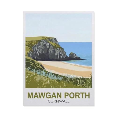 Mawgan Porth Cornwall, 1000 Teile Papierpuzzle, kreativ, pädagogisch, Puzzle, Anti-Stress-Spielzeug für Erwachsene und Kinder, Basteln, Eltern-Kind-Spiele (50 x 70 cm), FB58 von YYHMKBYY