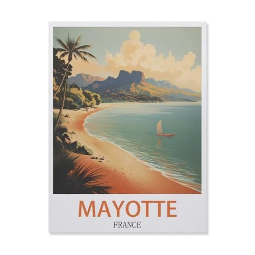 Mayotte Frankreich，Puzzles, 1000-teiliges Puzzle Für Erwachsene Und Kinder Ab 10 Jahren（50x70cm）-GL61 von YYHMKBYY