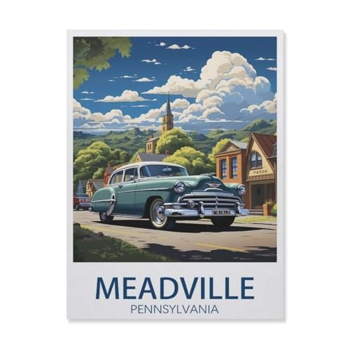 Meadville, Pennsylvania，1000 Stück Erwachsene Papier Landschaft Puzzles Für Kinder Lernspielzeug Geschenke（38x26cm）-DO90 von YYHMKBYY