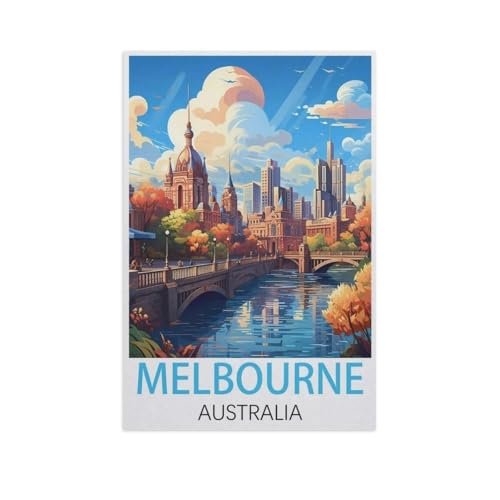 Melbourne Australien，Puzzles, 1000-teiliges Puzzle Für Erwachsene Und Kinder Ab 10 Jahren（38x26cm）-FW19 von YYHMKBYY