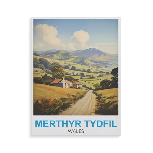 Merthyr Tydfil Wales，1000 Teile Puzzles, Holz Craft, Hochwertiges Modernes Puzzle, DIY, Für Erwachsene Und Kinder Ab 12 Jahren（75x50cm）-GS43 von YYHMKBYY