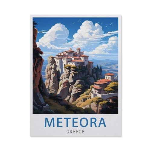 Meteora Griechenland，1000 Stück Erwachsene Papier Landschaft Puzzles Für Kinder Lernspielzeug Geschenke（38x26cm）-EV27 von YYHMKBYY