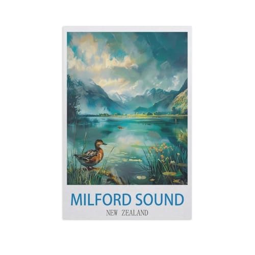 Milford Sound, Neuseeland，Puzzles für Erwachsene 1000 Teile, Klassische Puzzle Puzzle Schwierig für Erwachsene Teenager Freizeit Spaß Spiel Spielzeug （50x70cm）-GC77 von YYHMKBYY